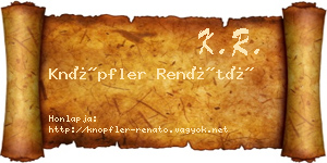 Knöpfler Renátó névjegykártya